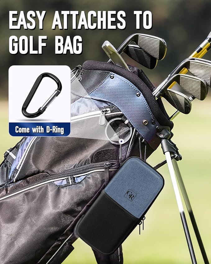 Active Carbon Fabric Odor - Absorbing Golf Glove Holder Case with Glove Shaper - Fits Golf Club Bag, Multifunctional Golf Organizer for Phone, Tees, Divot Tool, Golf Gifts for Men & Women