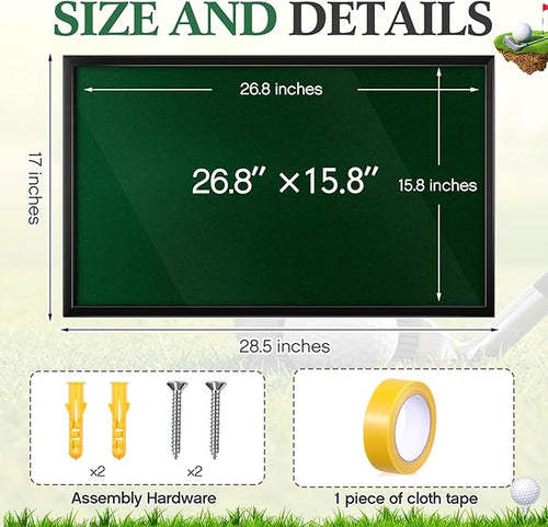 17.5'' x 28.5'' Golf Flag Frames for 13'' x 17'' and 14'' x 18'' Golf Flags Wood Photo Frame Collection Sport Collector Memorabilia for Retirement Birthday Gifts, Flag Not Included (Black)