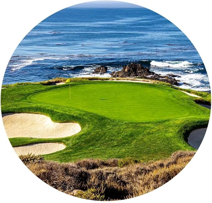 USA California Golf Course Wall Art for Living Room Bedroom Bathroom Home Decorations Golf Course Picture Poster Print on Canvas Modern Artwork Framed Ready to Hang(12''H x 16''W)