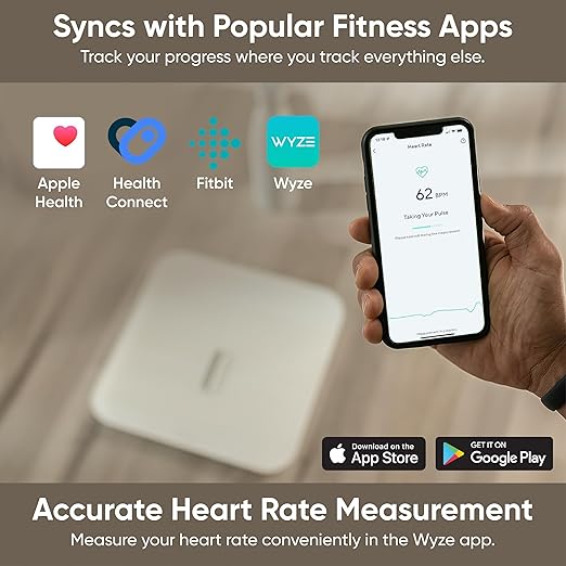 Wyze Smart Scale X Butterfly - Scale for Body Weight, BMI, Body Fat, Muscle Mass, Accurate Bathroom Digital Scale with Heart Rate Monitor | Sync Fitness Apps | for People, Baby & Pet, 400 lbs, Black