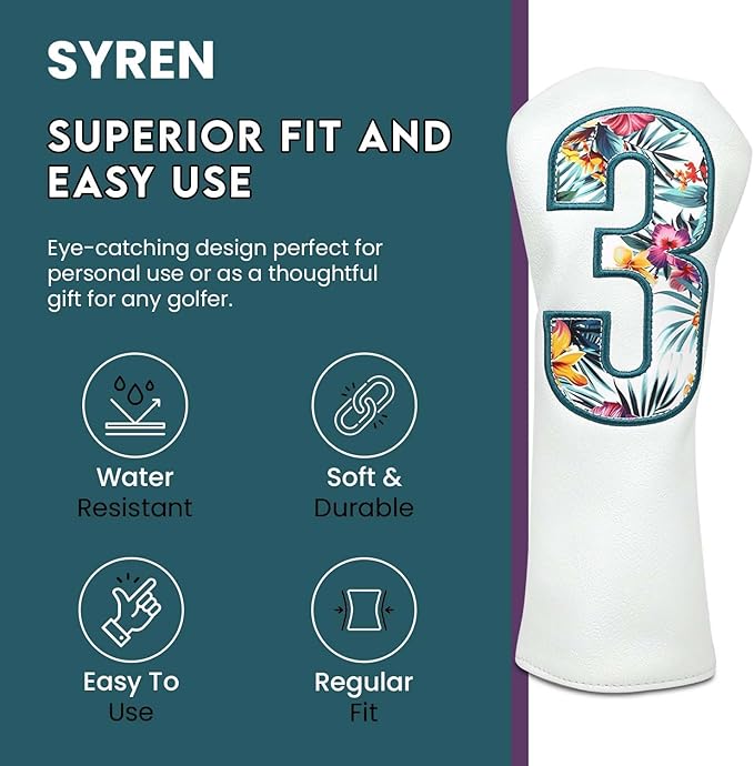 Tropics Club Head Cover - Premium Golf Club Protector - Headcover for Odyssey | Essential Golf Accessories for Men with Premium Club Protection | Funny Golf Accessories for Men