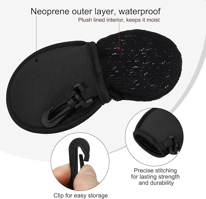 PATIKIL Golf Ball Washer Pouch, Portable Golf Balls Cleaner Pocket Bag with Hanging Clip for Women Golf Exercise