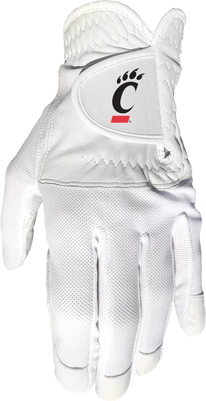 Team Golf NCAA Men's Left Hand Golf Glove, For Right Handed Players, One Size, Includes Removable Double-Sided Magnetic Ball Marker