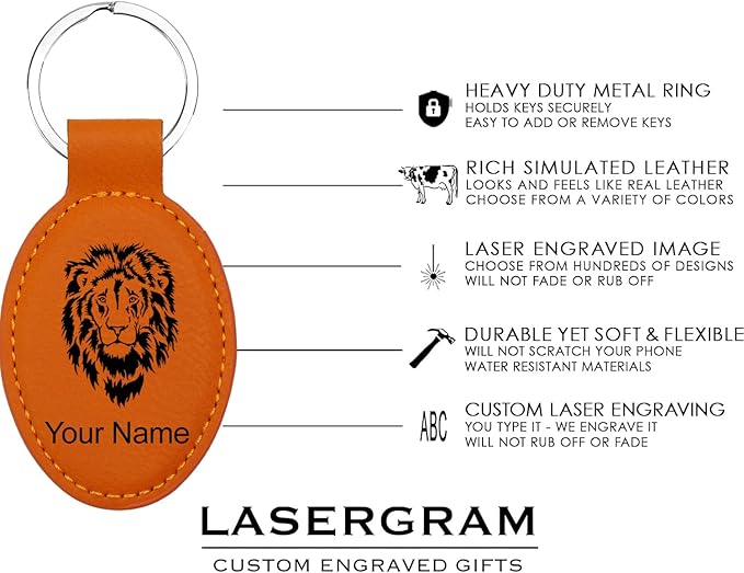 LaserGram Oval Keychain, Sunflowers, Personalized Engraving Included