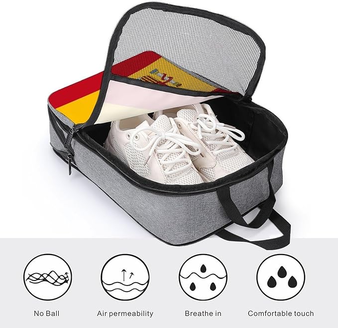 Golf Shoe Dust Bags for Man and Women Spain Flag Travel Shoe Bag Holds 1 Pair of Shoes Portable Sneaker Bags