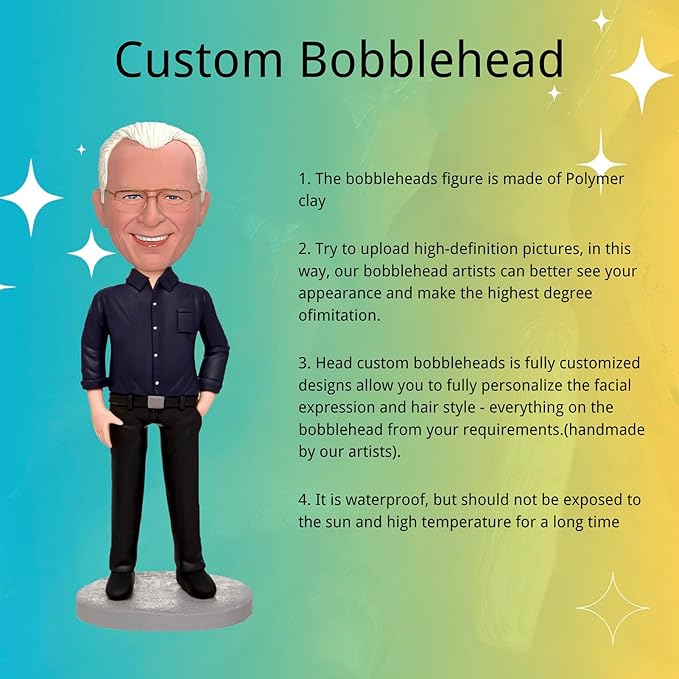 Yolie Stylishbobblehead Customized Bobblehead Dolls, Golf Handmade Personalized Sculpture Gifts for Men, Boyfriends, Husbands, Office Colleagues or Bosses