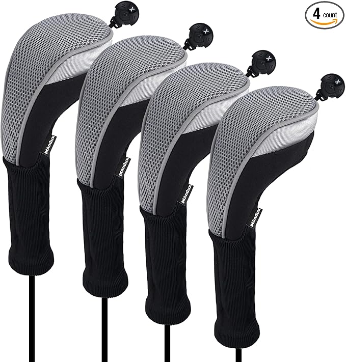 Andux 4pcs/Pack Long Neck Golf Hybrid Club Head Covers Dial No. Tag CTMT-02