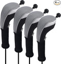 Andux 4pcs/Pack Long Neck Golf Hybrid Club Head Covers Dial No. Tag CTMT-02