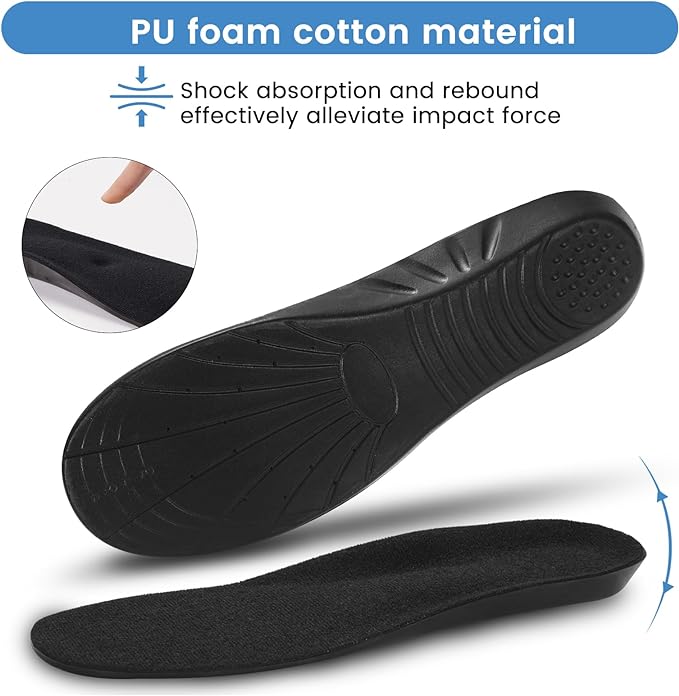 Shoe Insoles,Memory Foam Insoles Plantar Fasciitis Orthotics Shoe Inserts,Providing Excellent Shock Absorption for Feet Relief, Comfortable Insoles for Women Men Everyday Use,M [US M: 6.5-9/W: 7.5-10]