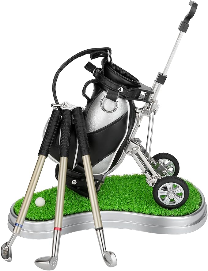 10L0L Golf Pen Holder Golf Club Pens Gift Set Race Souvenirs Unique Gifts for Golfer Fans Coworker Boss, Funny Home Office Decor Gadgets