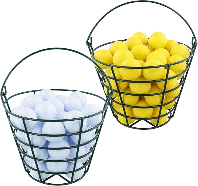 Roykaw Golf Ball Basket Bucket Container for 50 Balls,with Handle,Built to Last/Easy to Organize