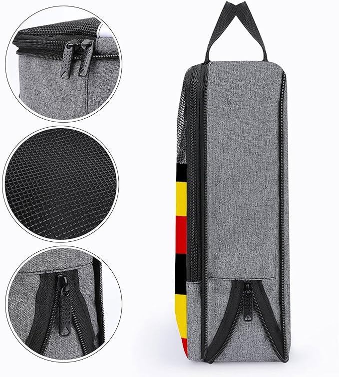 Travel Suitcase Shoe Organizer Pouch Uganda Flag Lightweight Shoe Bags for Storage and Packing Sneaker Bags