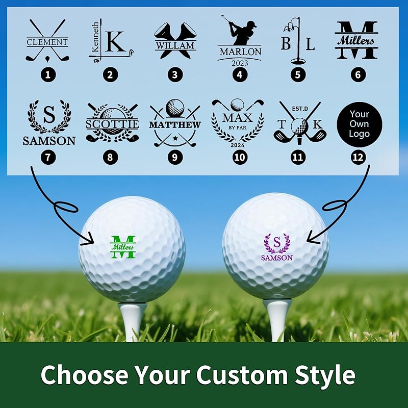 Personalized Golf Ball Stamp with Metal Storage Case, Custom Name Reusable Golf Ball Marking, Golf Accessories, Gifts for Golf Lovers, Golfers, Dad, Husband, Father's Day Birthday Wedding Gifts