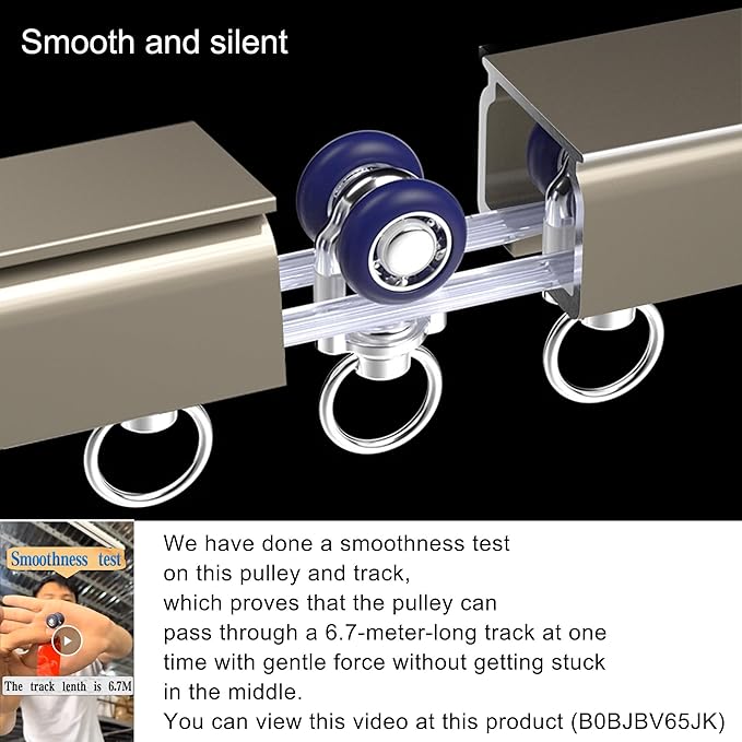 Curtain Track, Ceiling Mounted Curtain Rail for Curtains, Drapes, and Room Dividers, Sliding Curtain Rail for Living room (champagne, 3m)