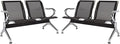 Kinfant Waiting Room Chairs - Reception Guest Bench for Airport Hospital Bank Salon Barber (Black)
