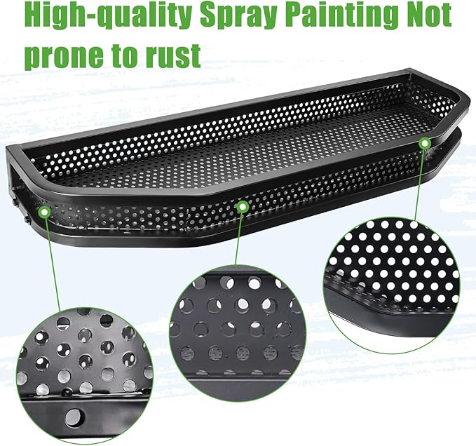 10L0L Golf Cart Front Clay Utility Cargo Basket for Gas & Electric, Heavy-Duty Steel Drop Mesh Storage Rack