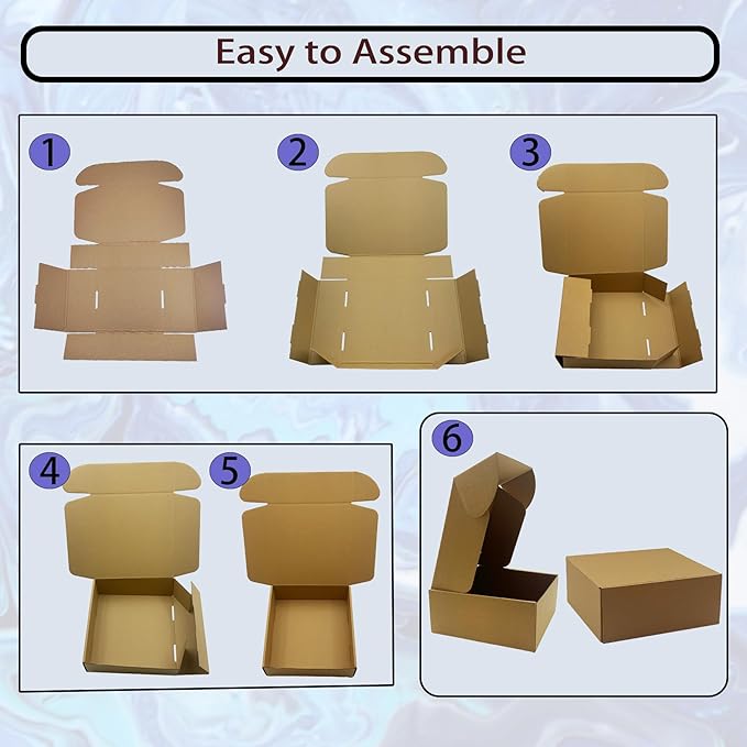 11x10x3 Inches Shipping Boxes Set of 25，Brown Cardboard Boxes Recyclable Corrugated Mailers for Small Business, E-commerce, Gift Packaging Storage Boxes Products Box Self-Locking Folding Boxes