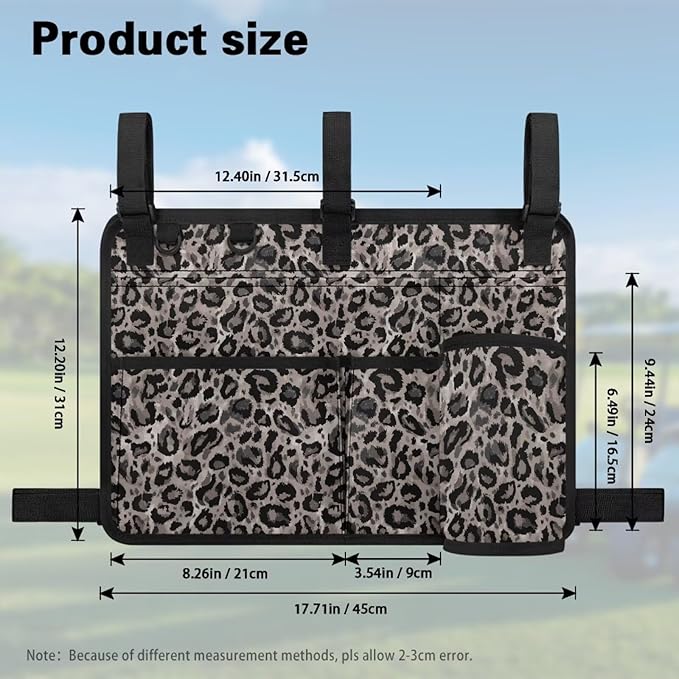 Fashion Golf Cart Rear Seat Organizer Lightweight Storage Bag Accessories for Club Car, Wheelchair and Walker