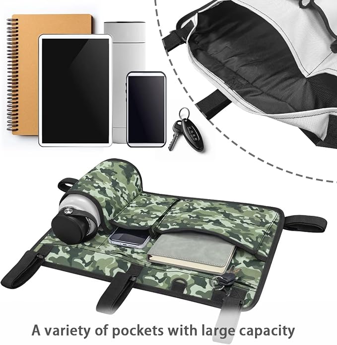 Fashion Golf Cart Rear Seat Organizer Lightweight Storage Bag Accessories for Club Car, Wheelchair and Walker