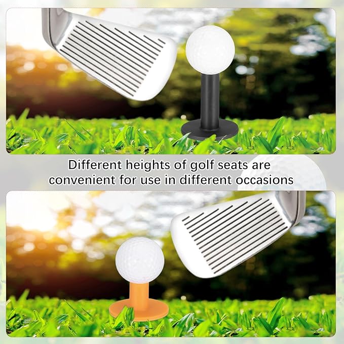Rubber Golf Tees - Flexible Stable Ball Holder Use for Home & Outdoor & Indoor Tall Training Driving Range - [] Hitting Mats