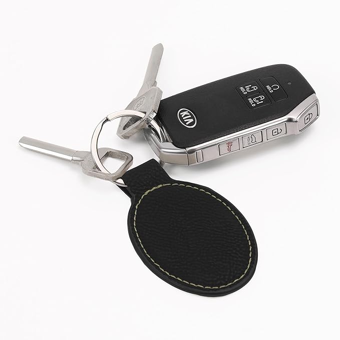 LaserGram Oval Keychain, Off Road Racer, Personalized Engraving Included (Black with Gold)