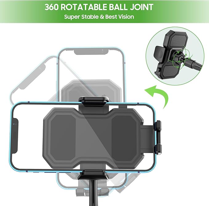 10L0L Golf Cart Phone Holder, Universal Cup Holder Phone Mount for All 4.0-6.8" Cellphones, for Yamaha EZGO Club Car and Car, Truck, Etc - Ultra-Sturdy & Non-Shaking