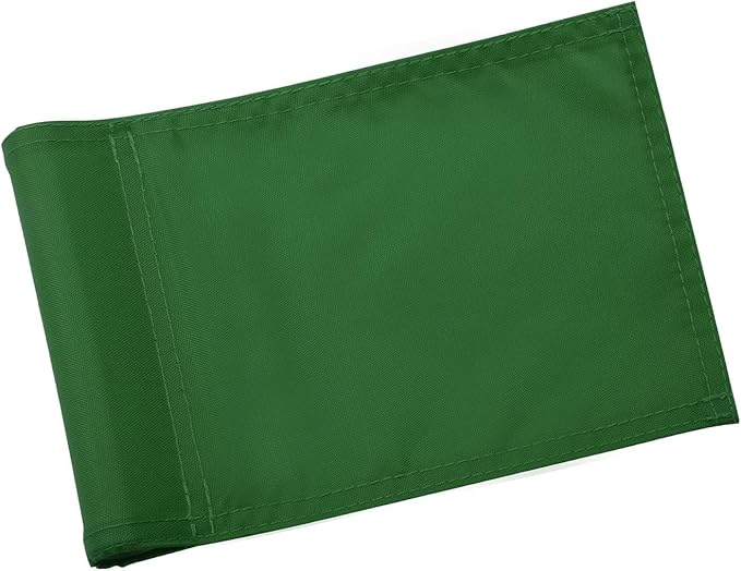 3-Piece 9 x 6 Inch Green Golf Flags with ABS Sleeve, 420D Nylon, Portable, Waterproof, Suitable for Backyard, Garden, Golf Course