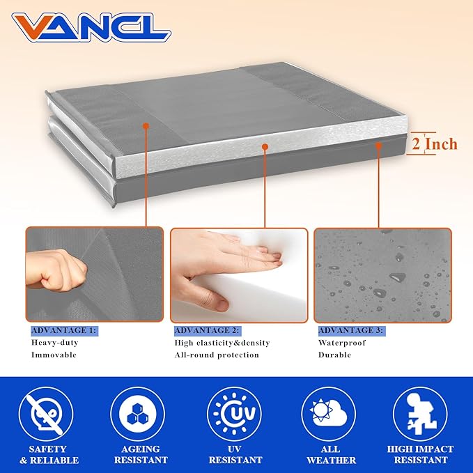 Gym Padding Wall Mount Protection Pad Wall Mats for Gym Padding 2" Thick Foam Gym Pads for Safety Wall Padding, Waterproof Durable Wall Padding for Kids Colorful Wall Pad