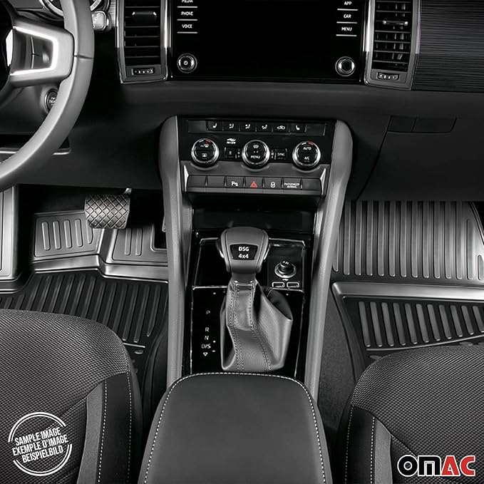 OMAC Custom Floor Mats & Cargo Liners for VW Golf GTI MK7 2015-2021 Black 5 Pcs