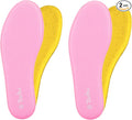 2 Pair -Shoe Inserts for Womens Memory Foam Insoles,Replacement Insoles for Work Boots Running Shoes, Cushion Shock Absorbing for Foot Pain Relief, Comfort Breathable Inner Soles Pink 40EU,US9