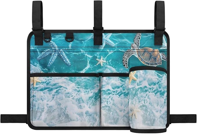 Beach Golf Cart Rear Seat Organizer Foldable Storage Bag for Club Car, Wheelchair and Walker