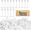 FINGER TEN Unbreakable Golf Tees Plastic 3 1/4 inch Value 50/100 Pack, Low Friction & Low Ball Spin Long Tees to Improve Distance & Accuracy, Durable Tees with Assorted Colors to Practice