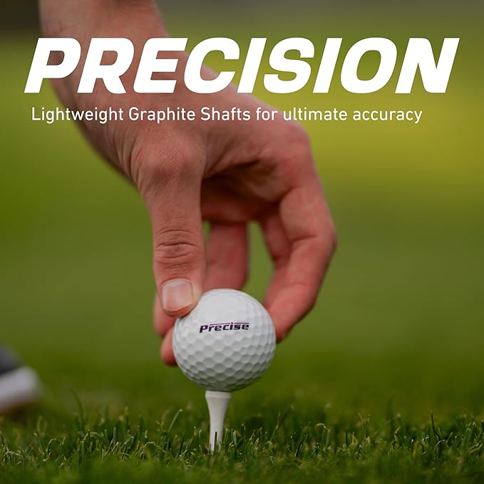 Precise M3 Complete Womens Golf Clubs Set, Includes Driver, Fairway, Hybrid, 7-PW Irons, Wedge, Putter, Stand Bag, 3 H/C's Blue, Golf Clubs Women Right Handed, Regular or Petite Size