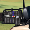 American Flag Golf Cart Bag, Golf Cart Rear Seat Organizer with Open Pockets for Golf Balls & Bottles