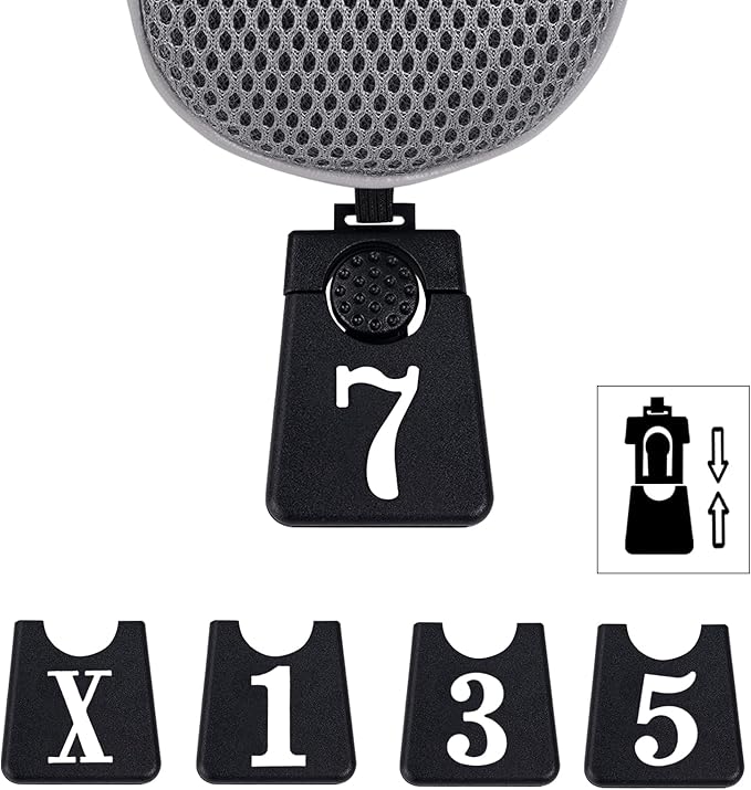 Andux 5pcs/Set Mesh Golf 460cc Driver Fairway Wood Club Head Covers Long Neck with No. Tags