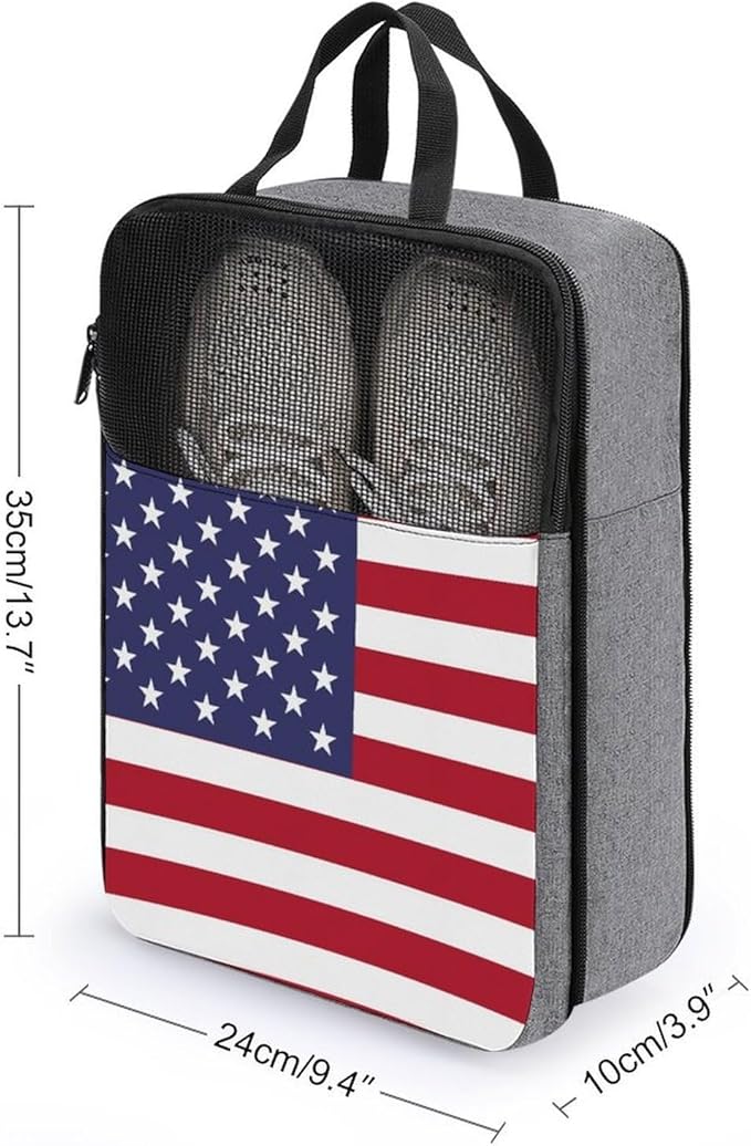 Golf Shoe Dust Bags for Man and Women Reusable Portable Shoe Bag American USA Flag Travel Gym Sneaker Bags