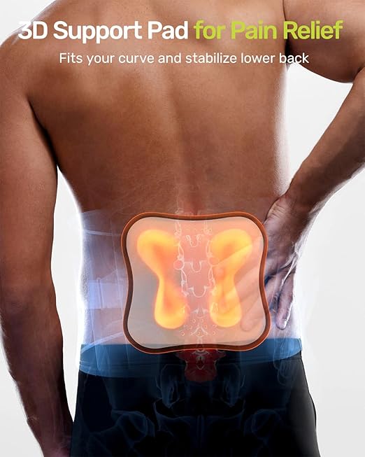 Lower Back Brace for Women, Back Belt Support for Men with 8 Stays, Soft Lumbar Support with Full Protection, Orange Size S