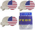 6 Pack Golf Ball Markers with Magnetic Hat Clips Value Sets - Soft Enamel Technique for Men Women Golfer, Removable Attaches Easily to Golf Cap Premium Gifts.