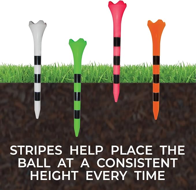 2-3/4" Pride Performance Golf Tee Striped, 100 Count