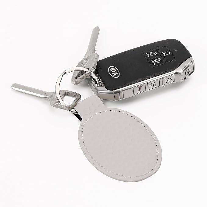 LaserGram Oval Keychain, Golf Ball, Personalized Engraving Included (Golf White)