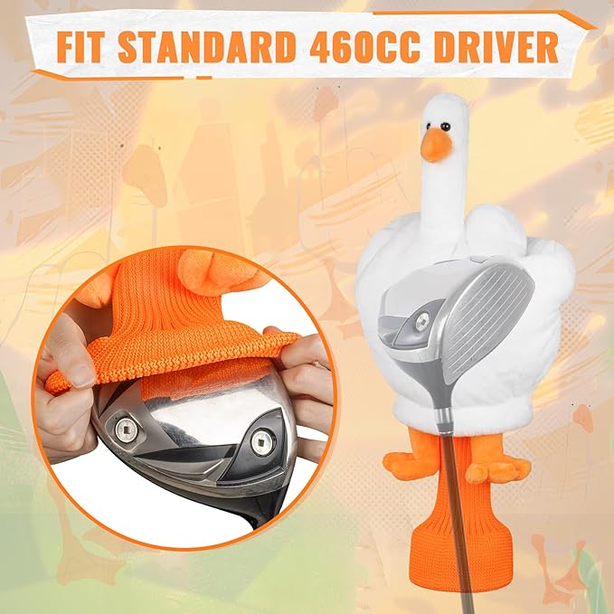 Funny Golf Headcover, Animals Plush Driver Headcover, Golf Club Head Covers Gift for Men Women