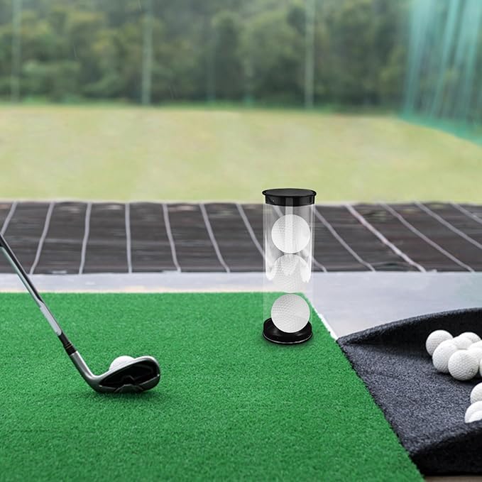 Homoyoyo 4pcs Plastic Golfs Ball Container Transparent Clear Tube Golf Ball Storage Case with Caps for Baseball Collectibles
