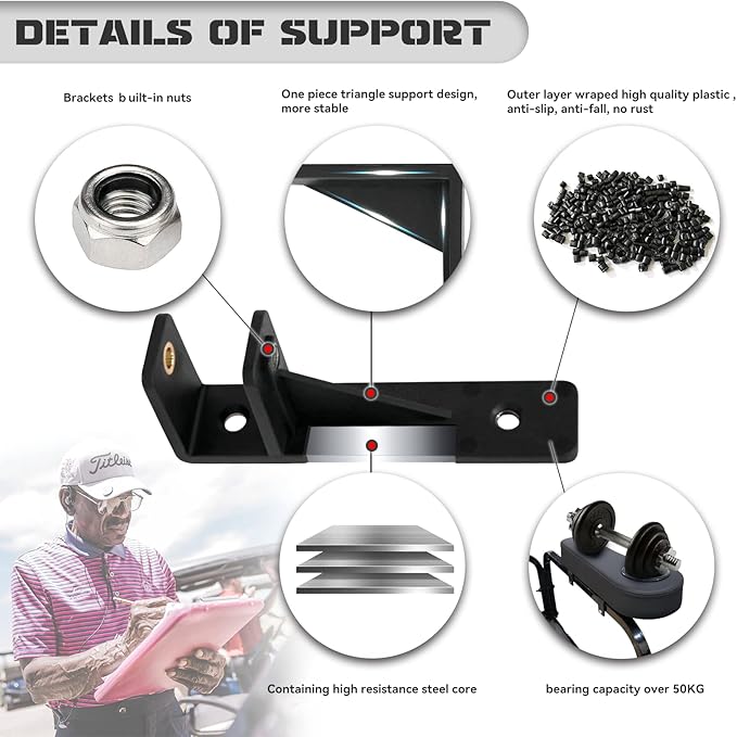 XUANYUDG0769 Golf Cart Armrest with Cup Holder for EZGO TXT Club Car DS Precedent and Yamaha Rear Seat Kit, Upgrade Support Frame/No Need Drilling Arm Rest