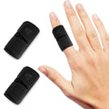 2PCS Finger Splints (No Metal Support) – Adjustable Compression Neoprene Finger Sleeves/Brace for Arthritis, Tendonitis & Pain Relief, Elastic Buddy Straps for Sports (Basketball, Tennis, Volleyball, Badminton) – Single Finger Design, L