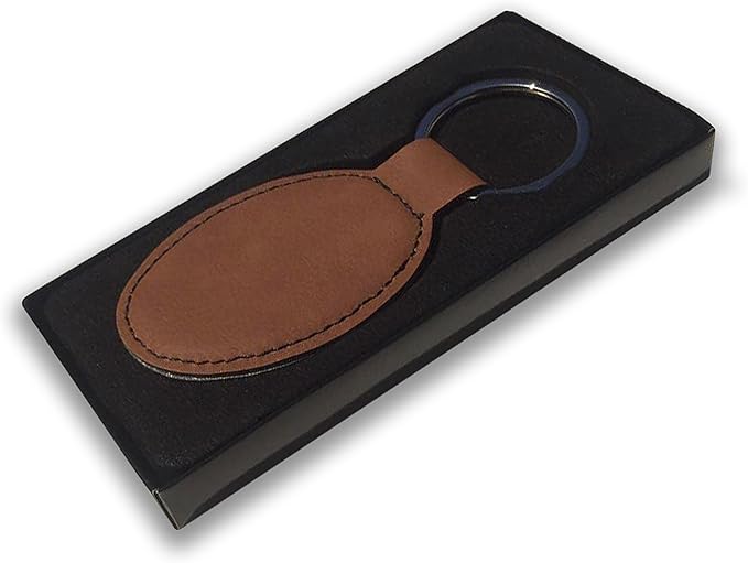 LaserGram Oval Keychain, Sunflowers, Personalized Engraving Included