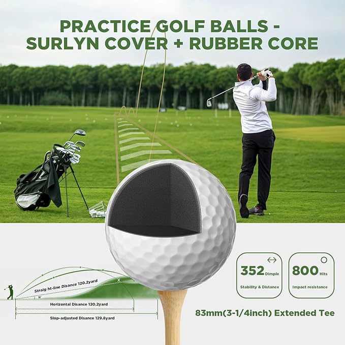 Golf Accessories for Men and Women for Golfers, Accessories Set in Hi-End PU Case with Golf Balls, HD Rangefinder, Golf Tees, Cleaning Brush, Divot Knife, Scorer, Golf Ball Clamp