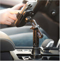 LISEN Cup Phone Holder for Car [Upgraded Version] Long Neck 360° Adjustable Car Accessories for Women Thick Cases Friendly for iPhone 16e 16 15 14 13 Pro Max Samsung S25 All 4-7'' Phone, Silver