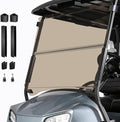 Golf Cart Foldable Windshield 3/16" (5MM) Thicken Only Fits Club Car Precedent 2004+, Tempo 2017+, Onward 2017+, 1"×1" Struts Rail Front Folding Acrylic Windshield Replacement - Tinted