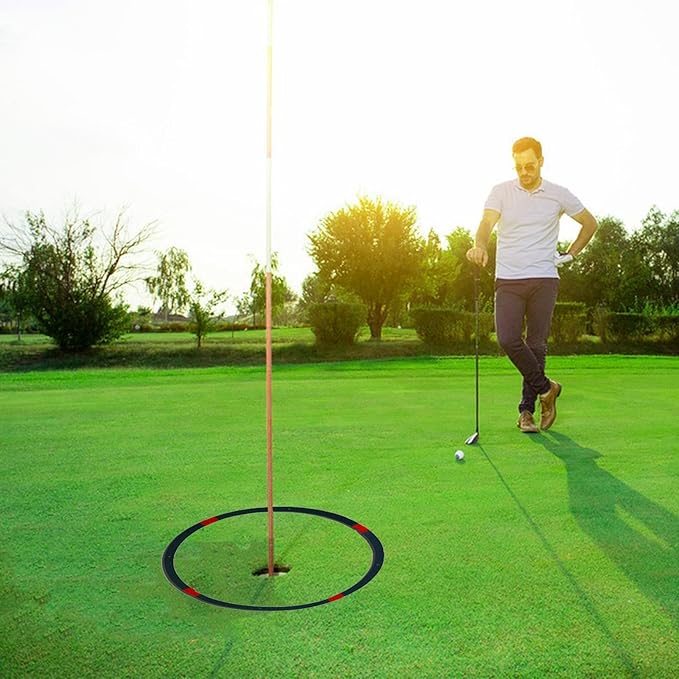 Precision Rings – Golf Chipping Circles, Putting Target Trainer | Flexible Visual Indicator Rings for Green Shot Control and Accuracy Practice, Lightweight Setup for Indoor Lawn Or Backyard Golf T