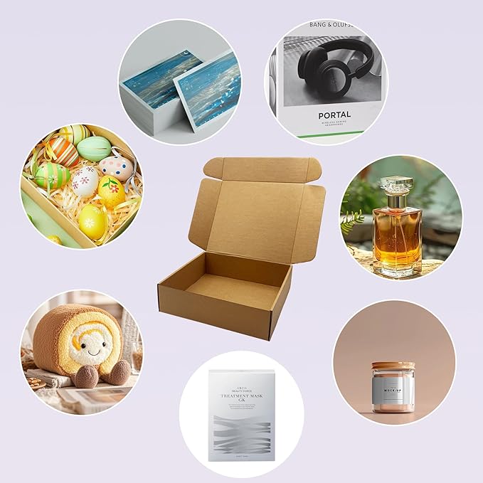 11x10x3 Inches Shipping Boxes Set of 25，Brown Cardboard Boxes Recyclable Corrugated Mailers for Small Business, E-commerce, Gift Packaging Storage Boxes Products Box Self-Locking Folding Boxes